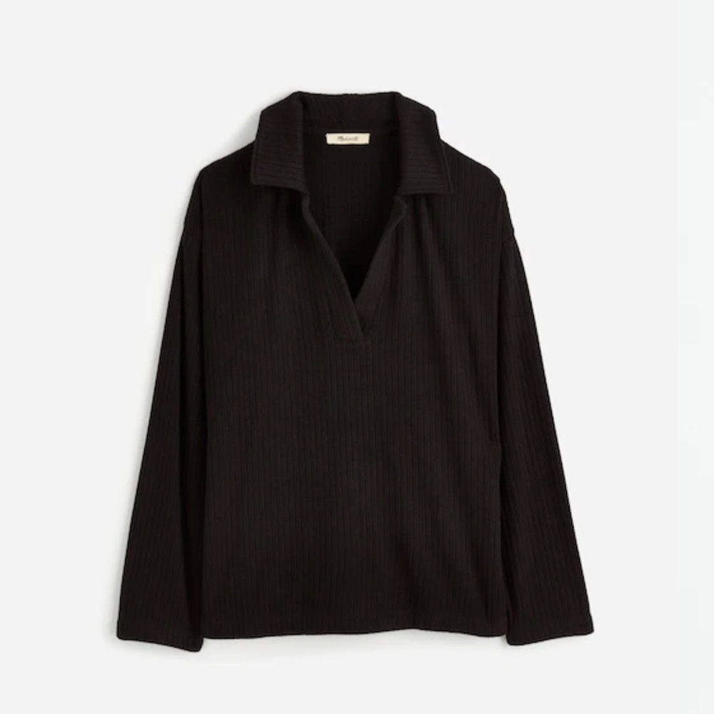 NWT Madewell Relaxed Long-Sleeve Polo Tee